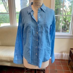 Lilly Pulitzer 100% linen button down shirt